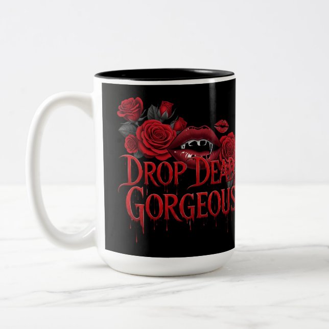 Drop Dead Gorgeous Tee Two-Tone Coffee Mug (Left)