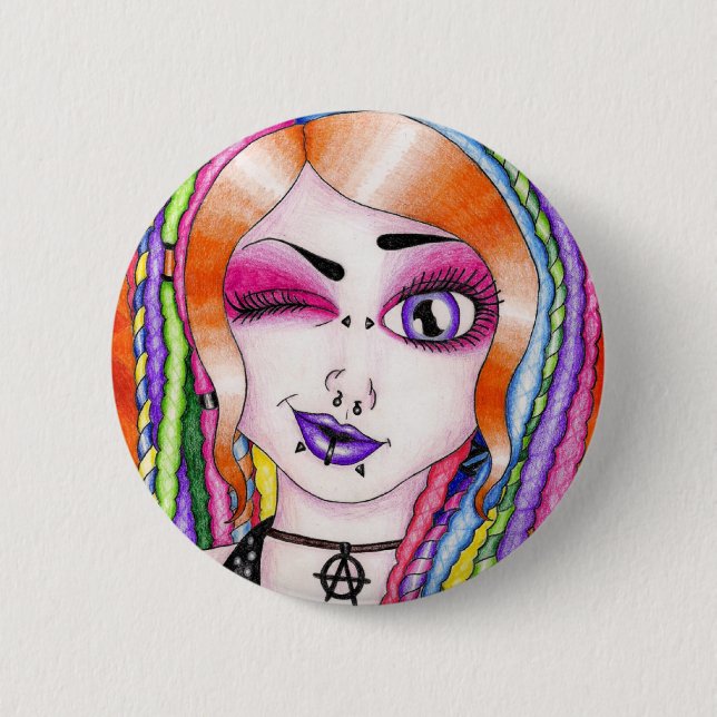 Drop Dread Gorgeous 6 Cm Round Badge (Front)