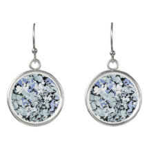 Drop Earrings; "Blue Hydrangea", Powder Blue