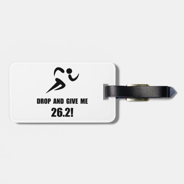 Drop Give Marathon Luggage Tag (Back Horizontal)