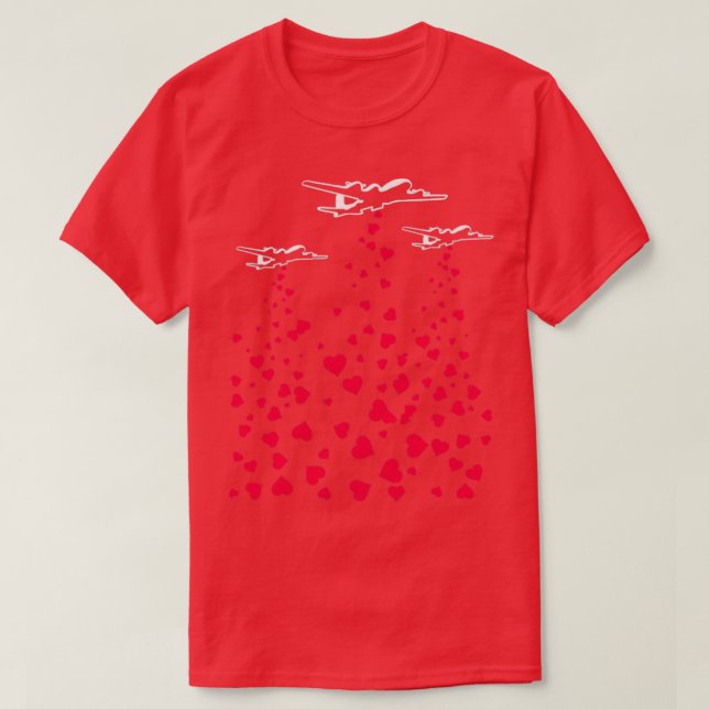 Drop Hearts Not Bombs Spread Love T-Shirt (Design Front)