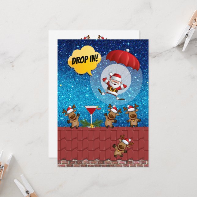 DROP IN Christmas Invitation (Front/Back In Situ)