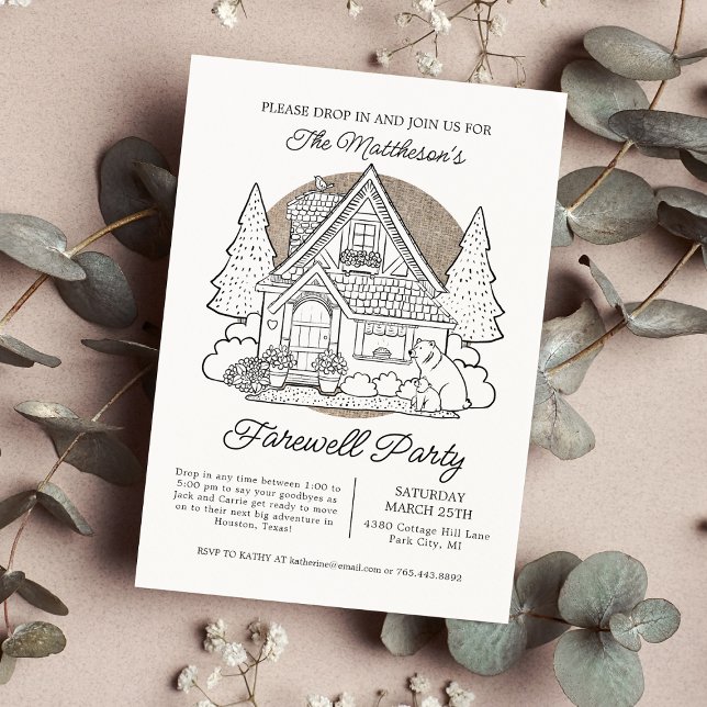 Drop In Cute Bears House Farewell Party Invitation (Creator Uploaded)