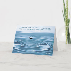 Drop in the Ocean, Inspiring Rumi Quote Card
