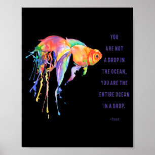 Drop In The Ocean Poetry Quote Poetry Quotes Poster
