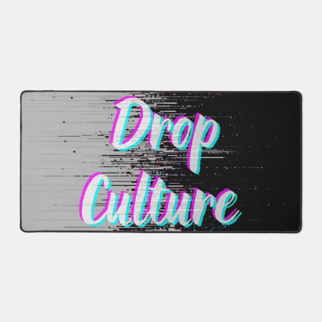 Drop Mouse Pad Hype Pixels Black Gray  (Front)