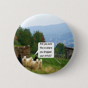 Drop Stitch Sheep Button