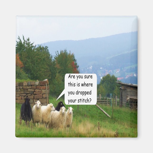 Drop Stitch Sheep Magnet (Front)