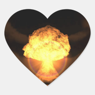 Drop the bomb heart sticker