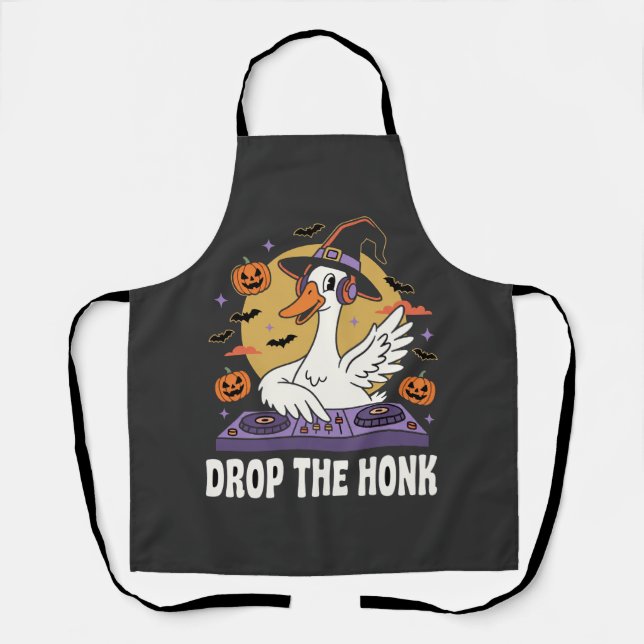 Drop The Honk Halloween DJ Goose Apron (Front)