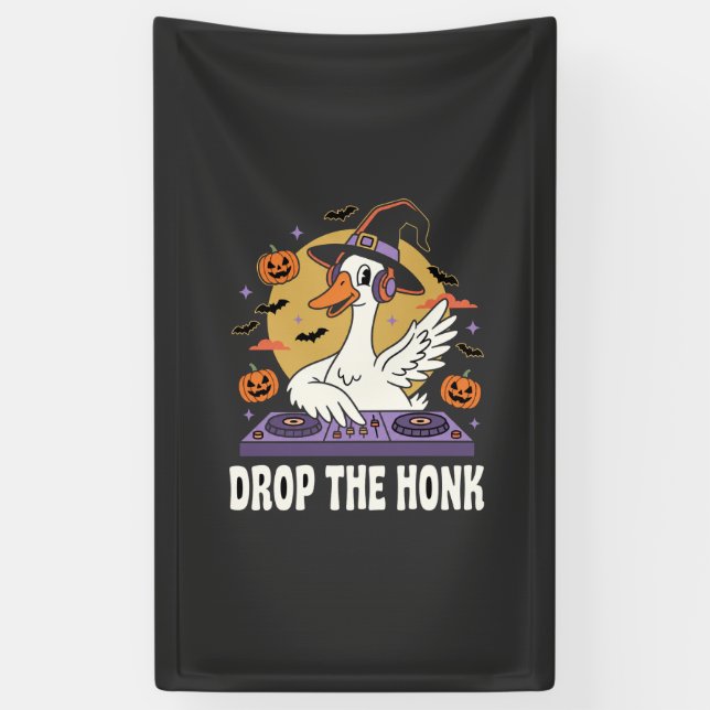 Drop The Honk Halloween DJ Goose Banner (Vertical)