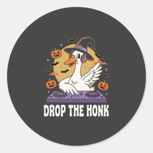 Drop The Honk Halloween DJ Goose Classic Round Sticker