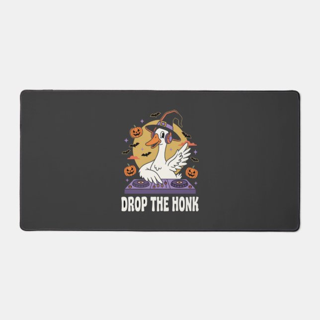 Drop The Honk Halloween DJ Goose Desk Mat (Front)