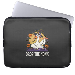 Drop The Honk Halloween DJ Goose Laptop Sleeve