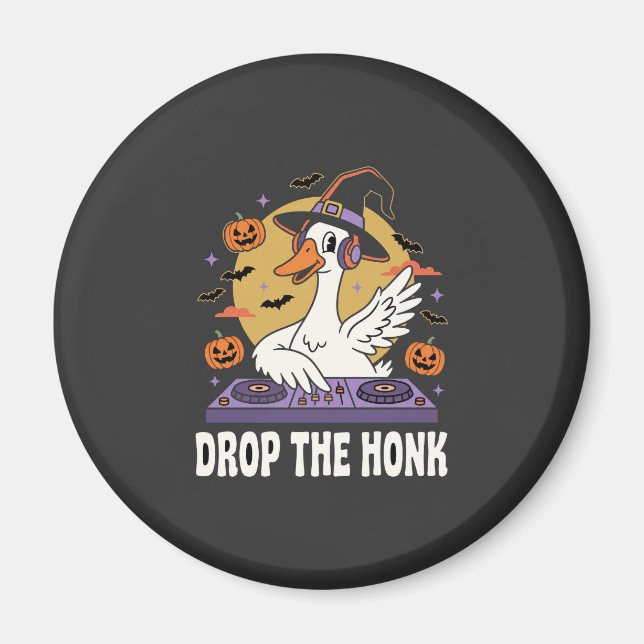 Drop The Honk Halloween DJ Goose Magnet (Front)