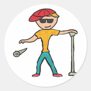 Drop The Mic Classic Round Sticker