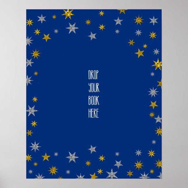 Drop your book sign Little Star Baby Shower (Front)