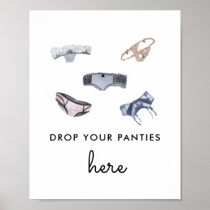 Drop Your Panties Lingerie Shower Panty Game Poster