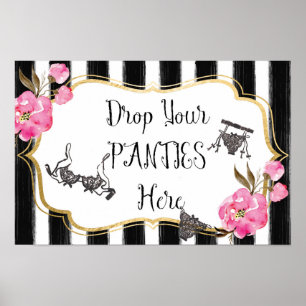 Drop Your Panties Lingerie Shower Sign