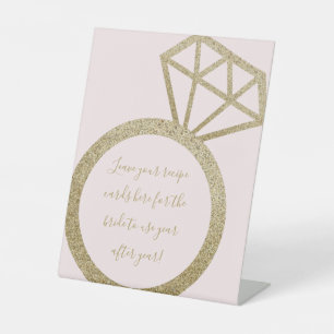 Drop Your Recipe Card Here Sign for Bridal Shower