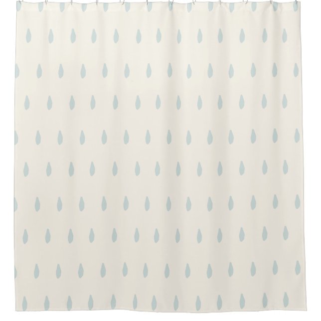Droplet Dots Raindrops Shower Curtain (Front)