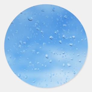 droplets classic round sticker