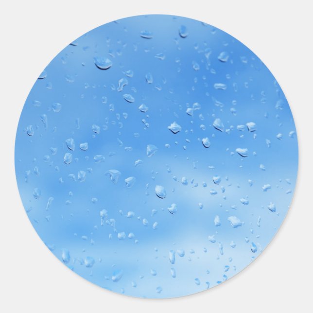 droplets classic round sticker (Front)