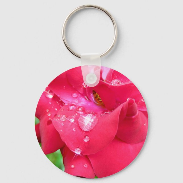 Droplets on Petals Key Ring (Front)