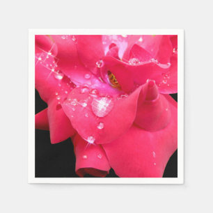 Droplets on petals Paper Napkins