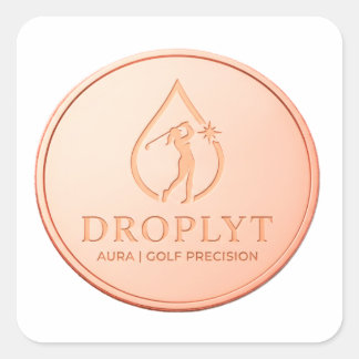 Droplyt Golf Aura Logo Square Sticker