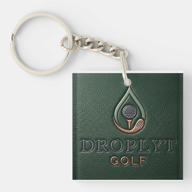 Droplyt Golf Heritage Green  Key Ring (Front)