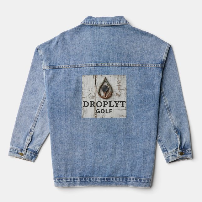 Droplyt Golf Signature Design Women's Denim Jacket (Back)