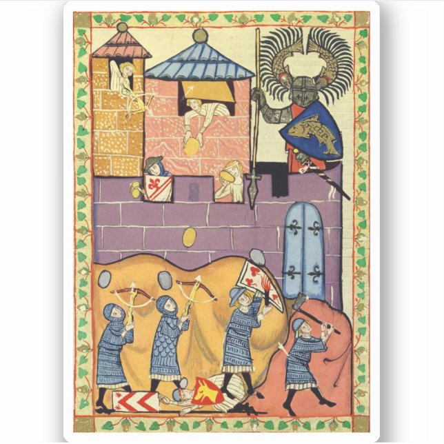 Dropping Rocks, 14th Century Codex Manesse (Front)