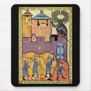 Dropping Rocks, 14th Century Codex Manesse Mouse Pad
