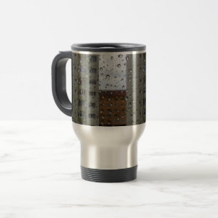Drops of rain travel mug