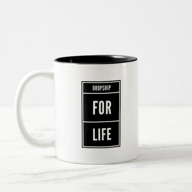 Dropship for Life Two-Tone Coffee Mug (Left)