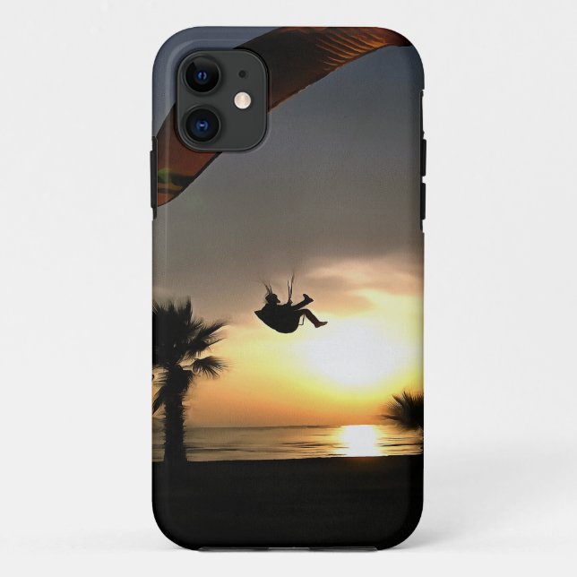 Dropzone At Dusk Adventure Paraglider Art Case-Mate iPhone Case (Back)