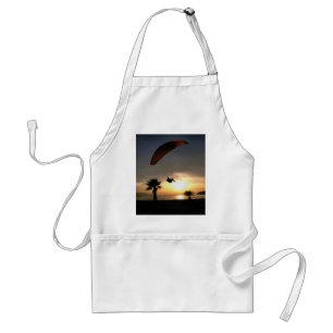 Dropzone At Dusk Adventure Paraglider Art Standard Apron