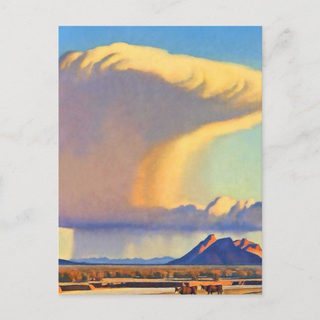 “Drought and Downpour” by Maynard Dixon Postcard (Front)