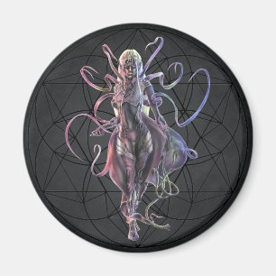 Drow Matron Round Magnet