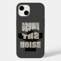 Drown The Noise - Grey iPhone case