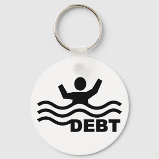 Drowning in Debt Key Ring