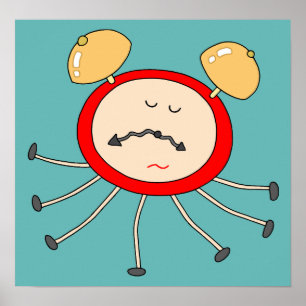 Drowsy alarm clock. poster