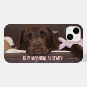 Drowsy Chocolate Lab Photo Close Up Case-Mate iPhone 14 Plus Case