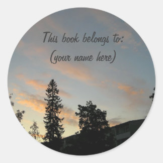 Drowsy dusk classic round sticker
