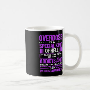 Drug Abuse Purple Ribbon Addict Overdose Awareness Coffee Mug