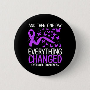 Drug Abuse Ribbon Fighter Overdose Awareness Movem 6 Cm Round Badge