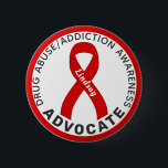 Drug Addiction Awareness Advocate Ribbon White 6 Cm Round Badge<br><div class="desc">Drug Addiction Awareness Advocate Ribbon White Button for awareness and support for people fighting drug addiction,  drug abuse or substance abuse.</div>