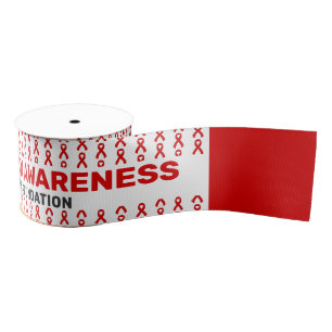 Drug Addiction Awareness Pattern Ribbon Grosgrain Ribbon