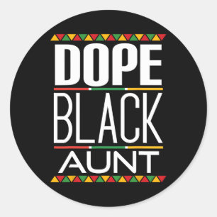 Drug Black Aunt Black History Month Classic Round Sticker